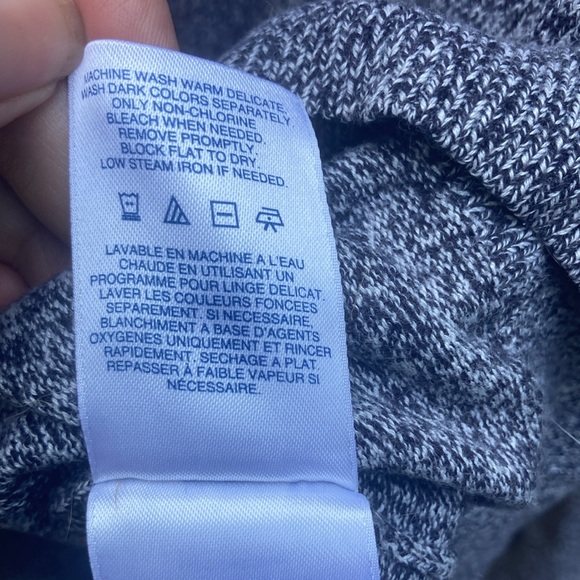 The Outfitters by Lands' End blue gray white varigated yarn sweater sz. XL - Picture 6 of 10